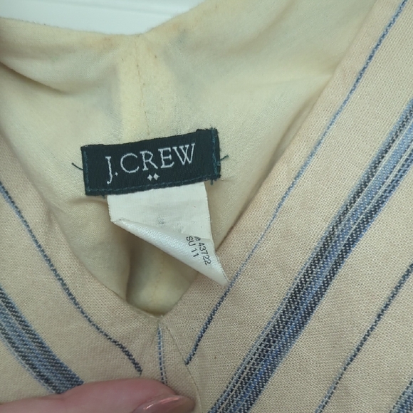 J. Crew Tan and Cream V-Neck Sleeveless Dress - Picture 2 of 4